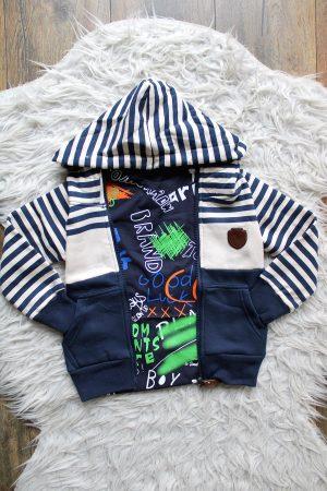 Shirtje Good Luck blauw, Vestje bluestripe