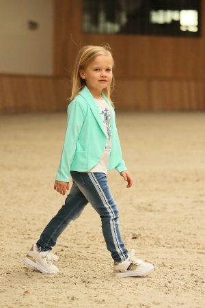 Broekje jeans lichtblauw wit