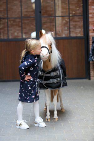 Jurkje Falabella paardjes blauw