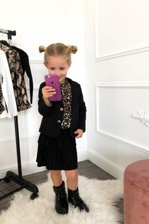 Ruffle topje panter bruin