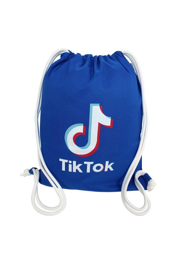 TikTok gym bag premium blue white