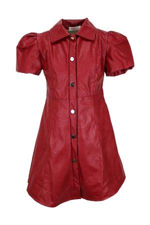 Jurkje leatherlook cool rood