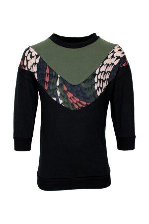V-line sweater jurkje bloesem