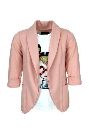 Soft blazer roze