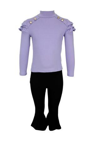 Topje ruffle paars