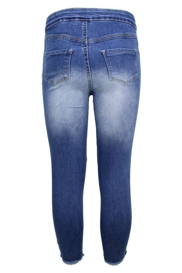 Broekje jeans lichtblauw wit - Afbeelding 5