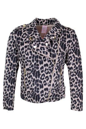 Suede jasje panter