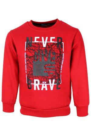 Sweater Nevergiveup rood