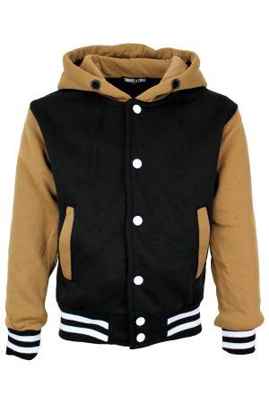 Vestje bomber zwart bruin