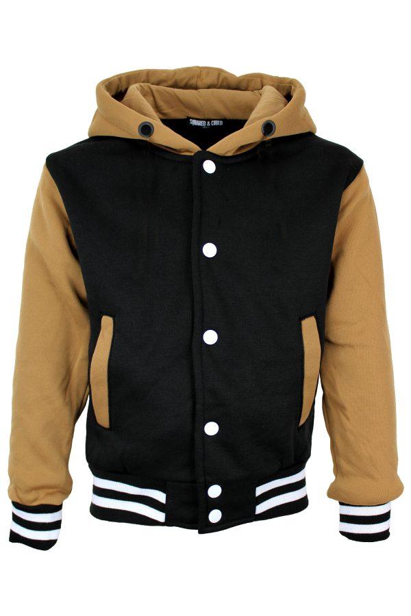 Vestje bomber zwart bruin