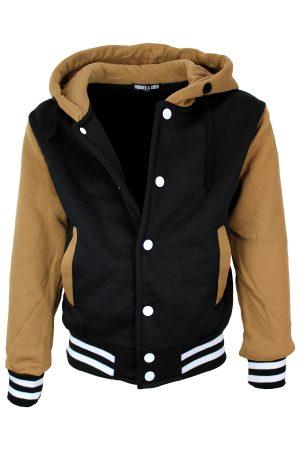 Vestje bomber zwart bruin