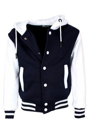 Vestje bomber donkerblauw wit