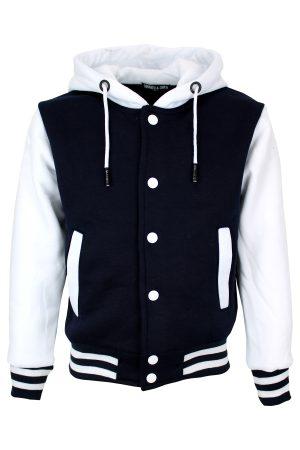Vestje bomber donkerblauw wit