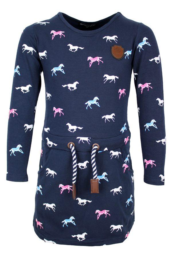 Jurkje Lundy paardjes blauw