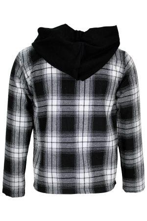 blouse geblokt grijs zwart