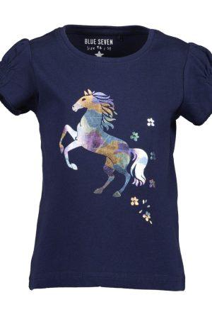 Blueseven t-shirt paard sierpaard blauw