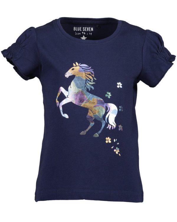 Blueseven t-shirt paard sierpaard blauw