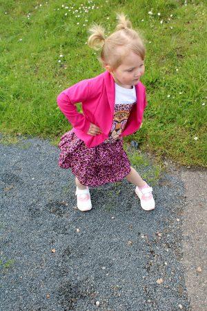 Blazer fuchsia glow, setje queen leopard roze