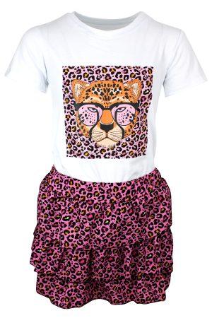 Setje Queen Leopard roze