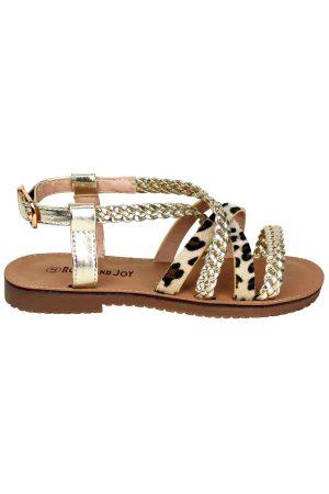 Sandalen Leopanter goud