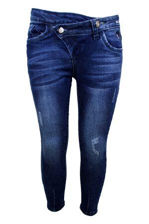 Broekje denim asym blauw