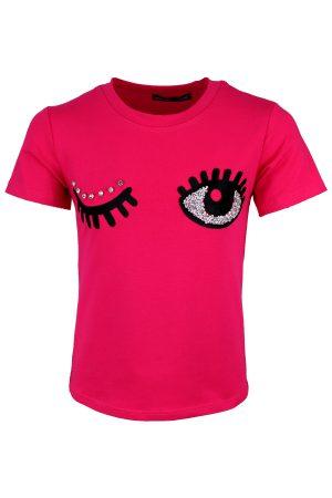 Shirtje knipoog roze