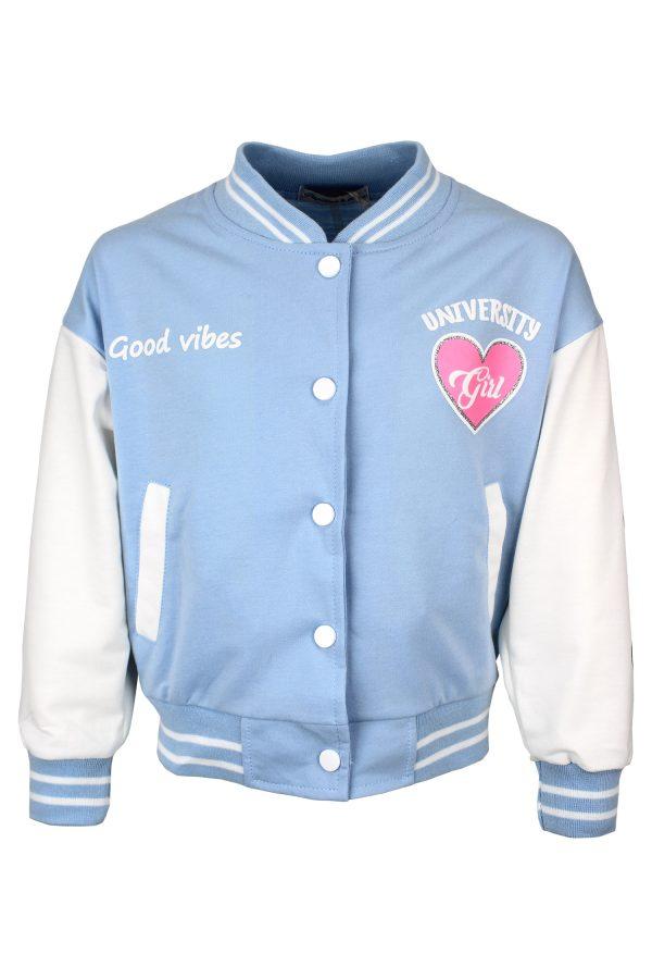 Bombervestje Good Vibes blauw