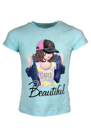 Shirtje Girl blauw