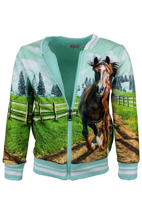 Bombervestje Paard groen