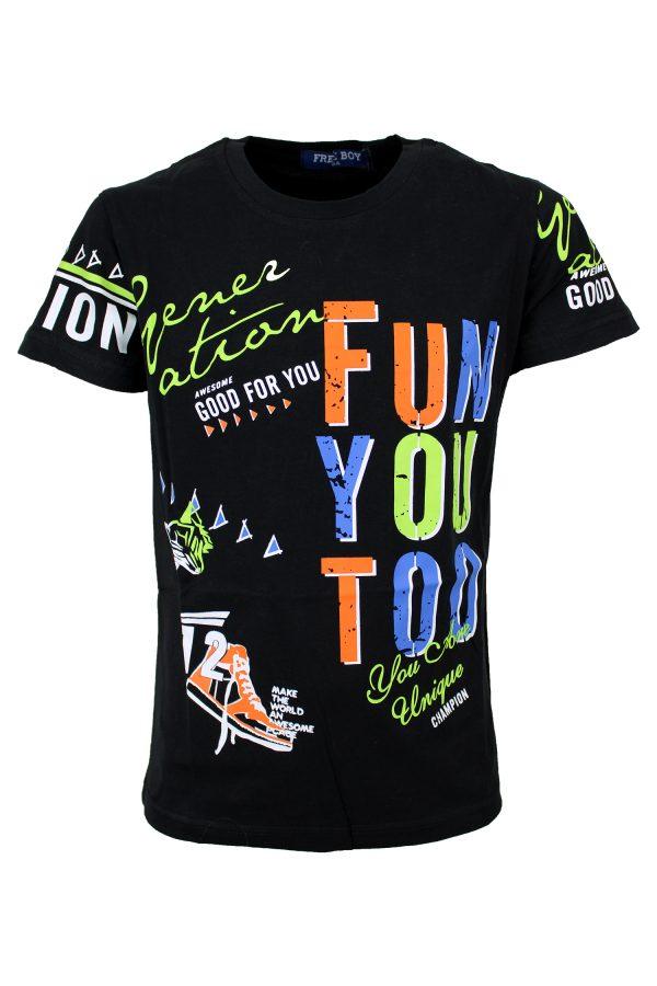 Shirtje good fun zwart