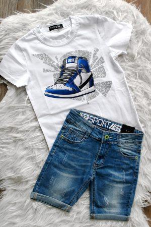 Shirt just blauw, broekje chico denim blauw