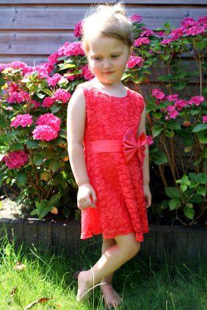 modelletje jurkje Lilia rood/oranje