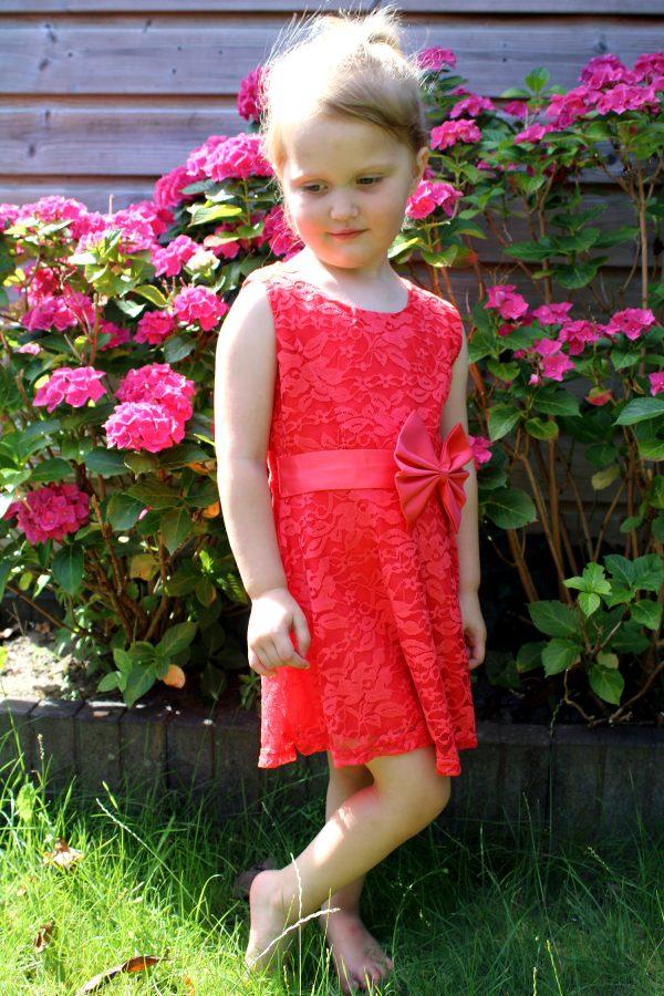 modelletje jurkje Lilia rood/oranje