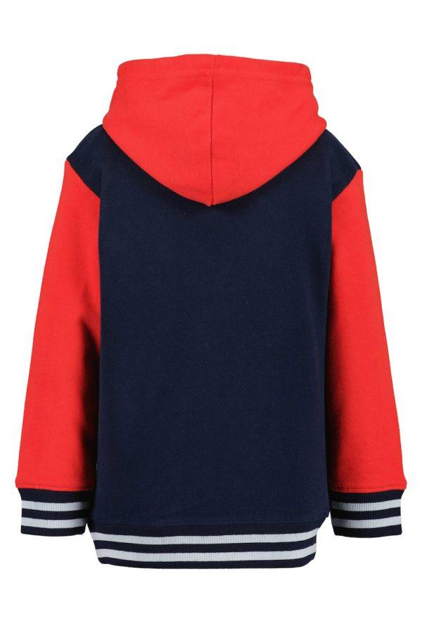 Hoodie Blue Seven Cool Sports blauw rood