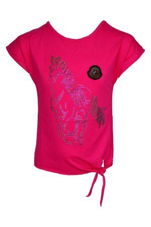 Shirtje Wildhorse diamant roze