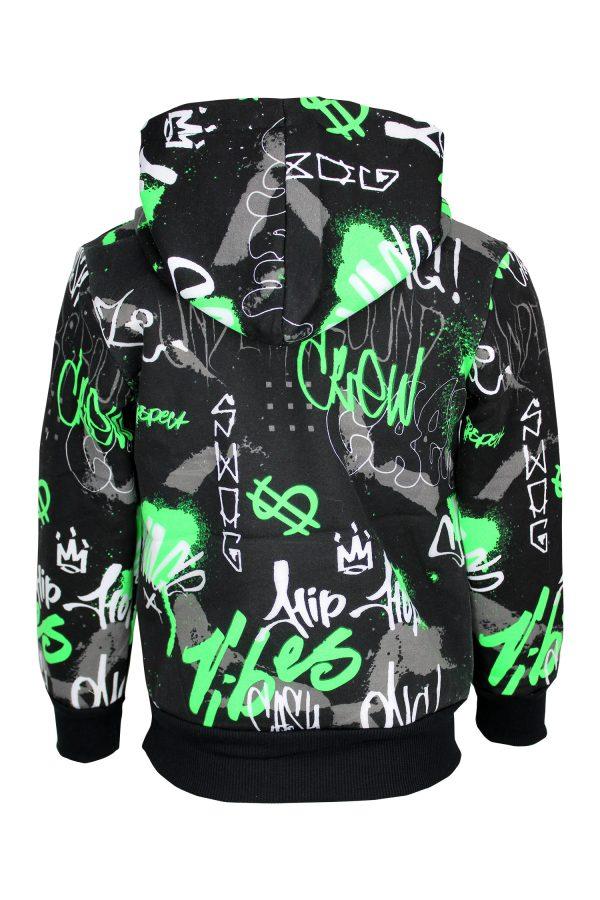 Hoodie Hipboy zwart groen