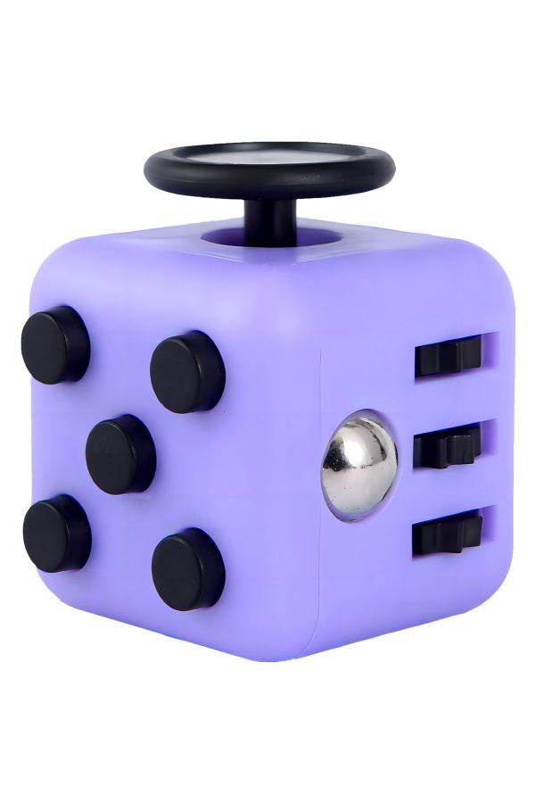 Fidget Cube friemelkubus Paars-Zwart