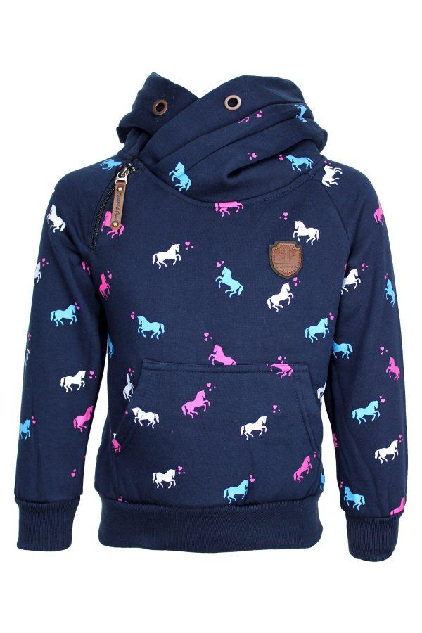 Hoodie Lovehorse blauw