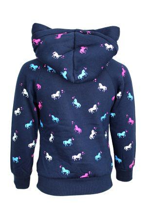 Hoodie Lovehorse blauw