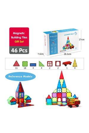 Magnetische bouwstenen speelgoedset | 46 stuks