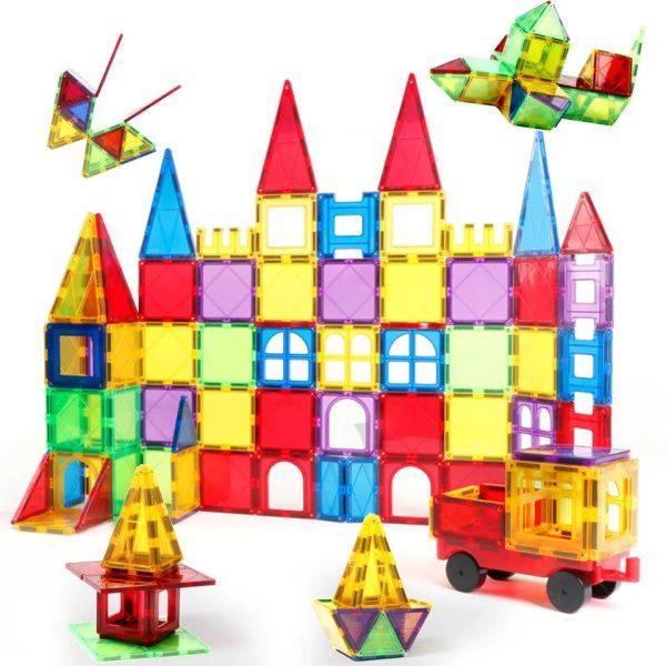 Magnetische bouwstenen speelgoedset | 46 stuks - Afbeelding 4