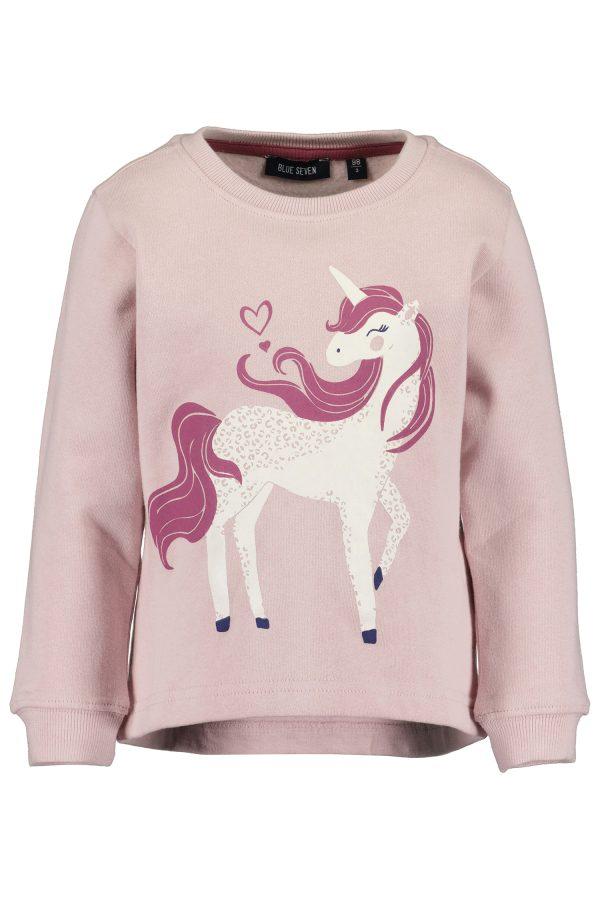 Sweater Blue Seven Unicorn roze