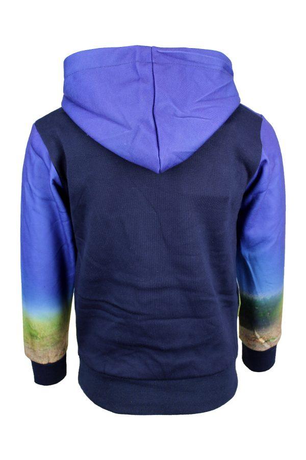 Hoodie blauw Tractor groen