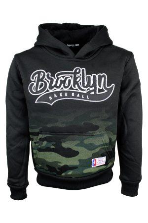 Hoodie Brooklyn zwart camo groen