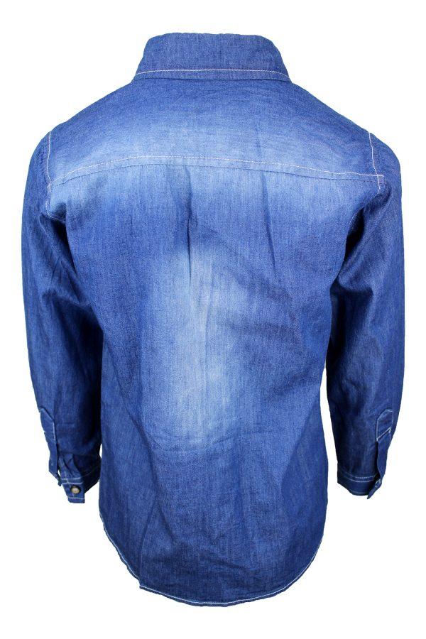 Blouse denim blauw