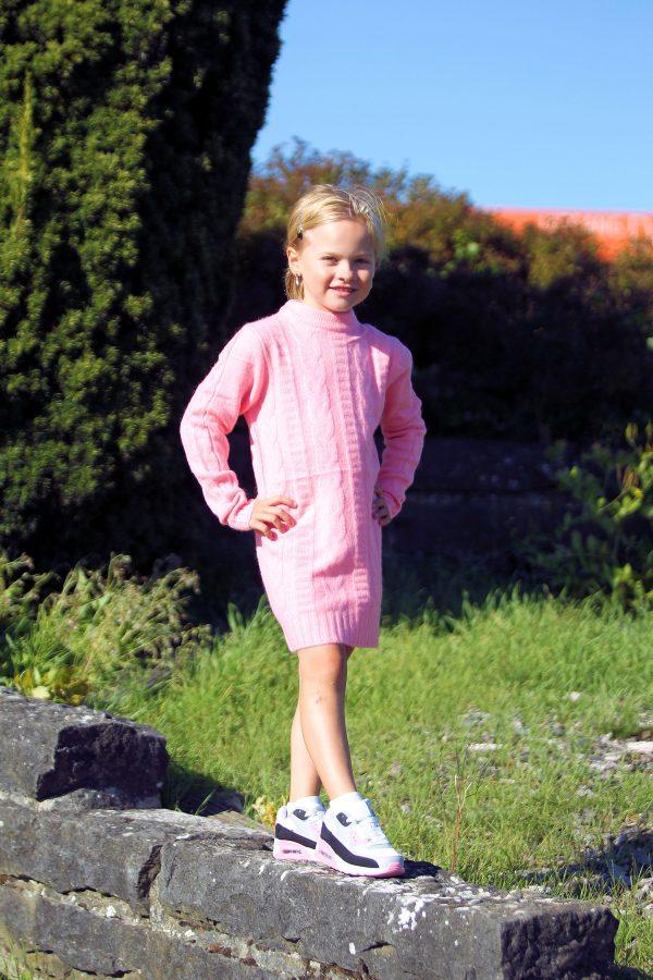 sneakers coolchick roze, jurkje Sweaterdress Curcy lichtroze