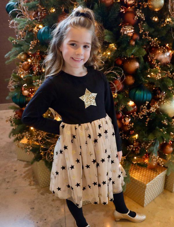 model jurkje Star zwart beige