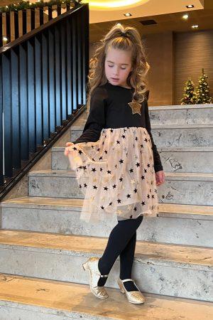 model jurkje Star zwart beige