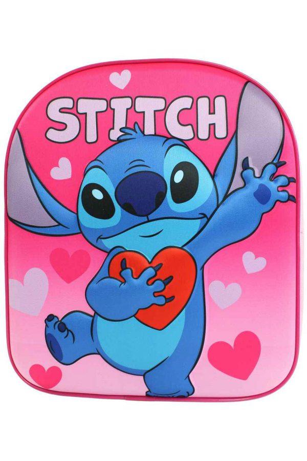 Rugzak Lilo & Stitch hartje roze