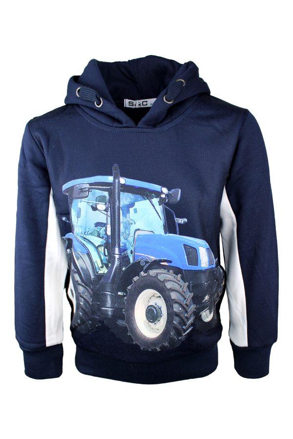 Hoodie Tractor blauw